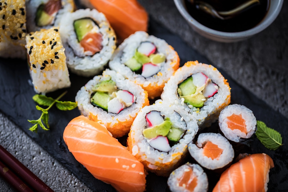 sushi and sashimi platter