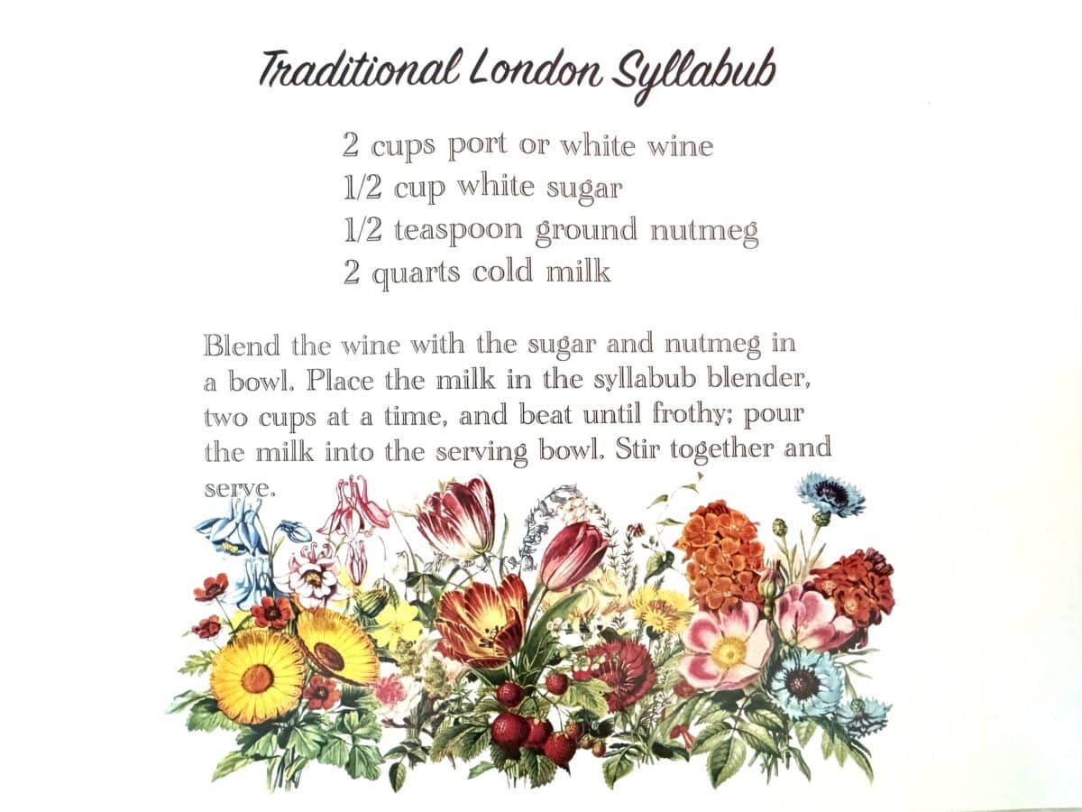 Traditional London Syllabub recipe
