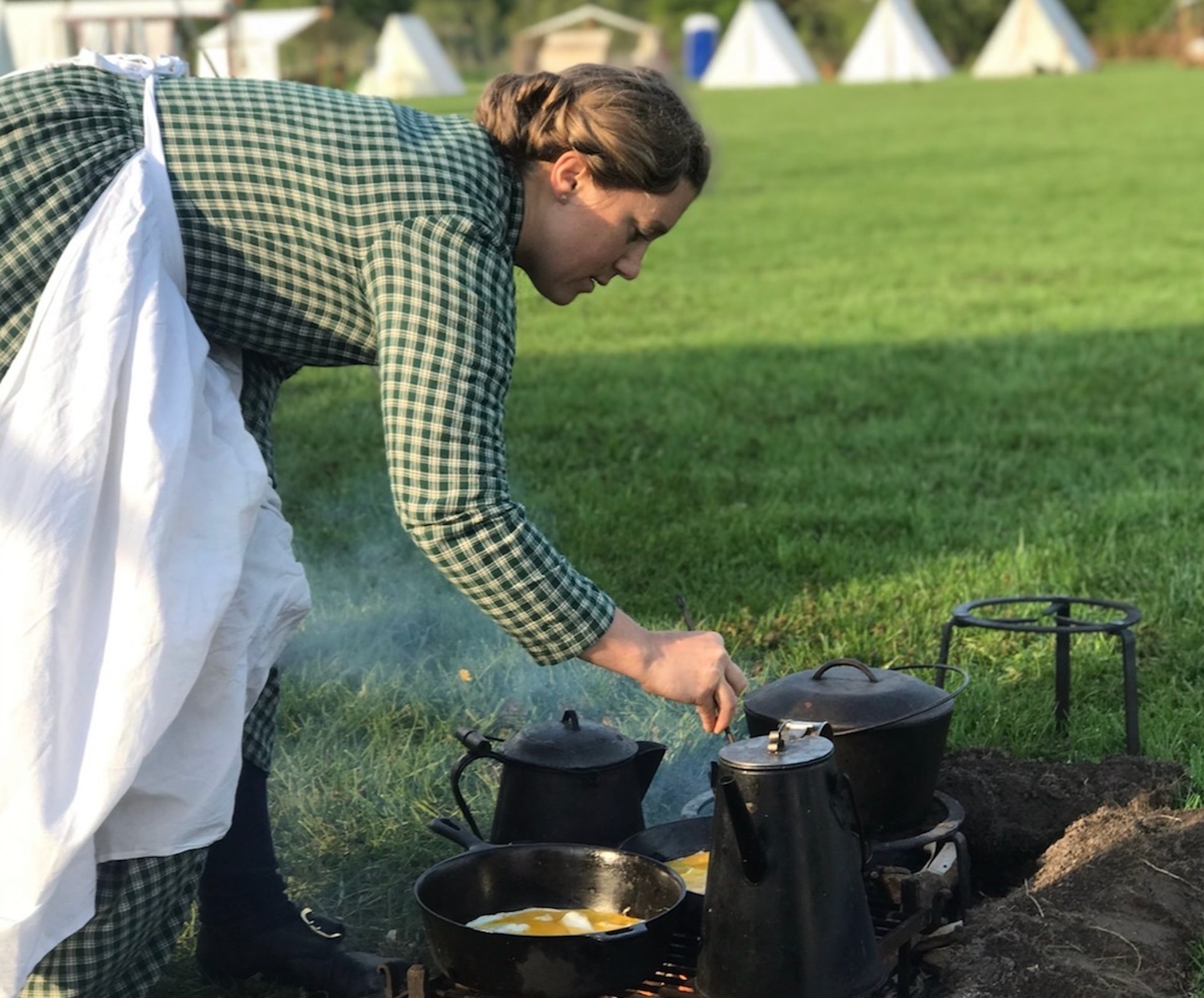 Making coffee the 1700s way!