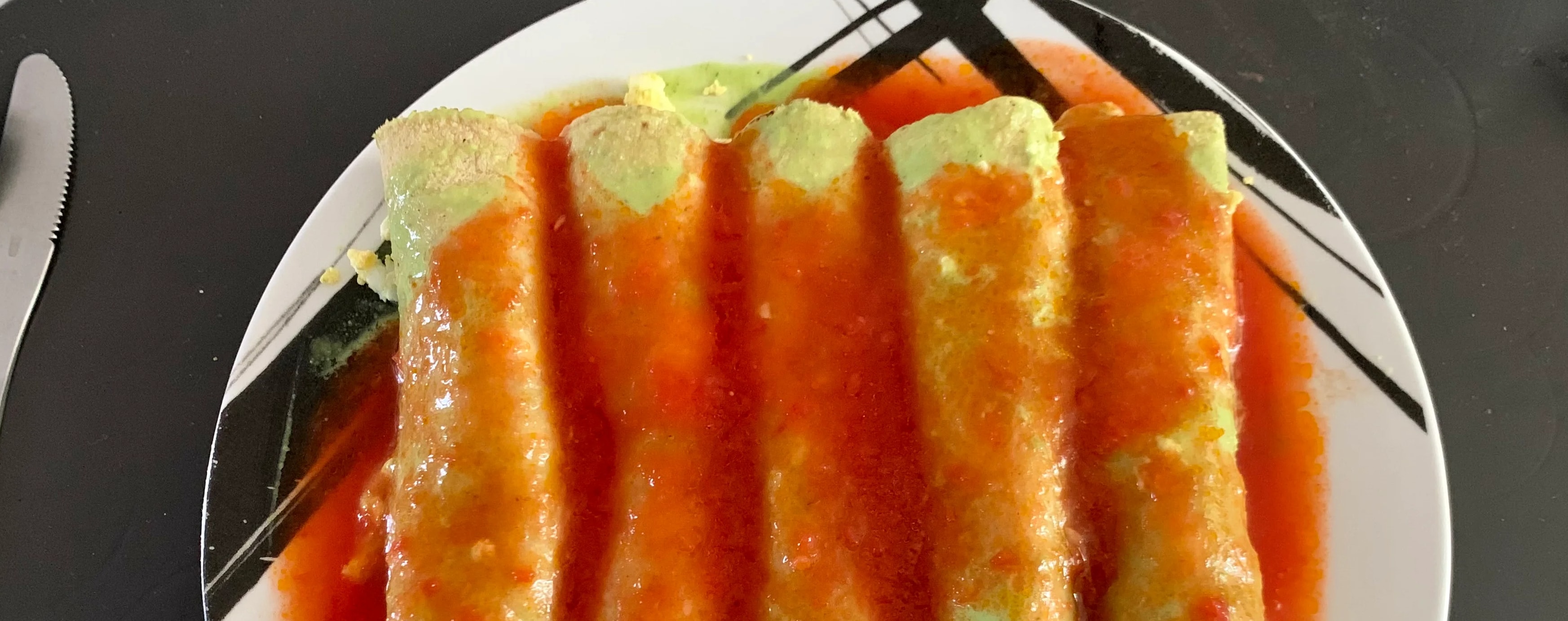 Papadzules on a plate