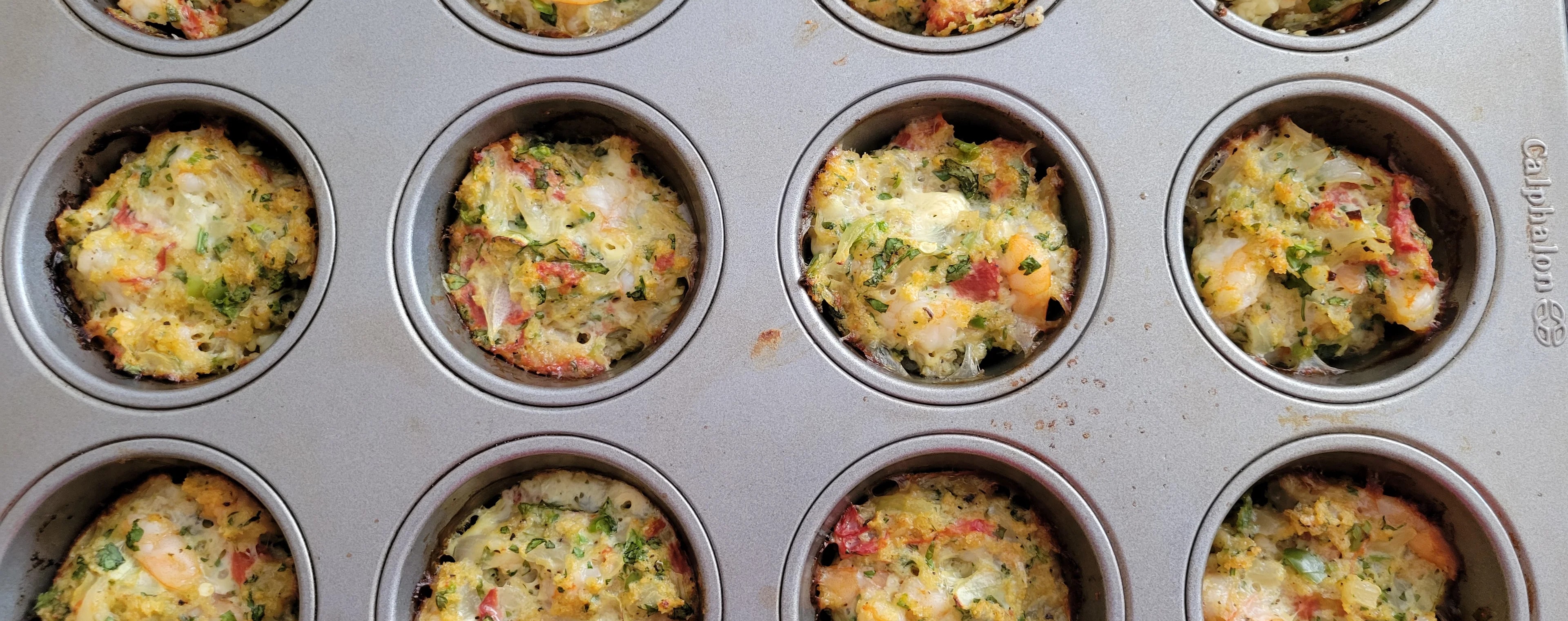 Kavabs prepared in a muffin pan, baked.