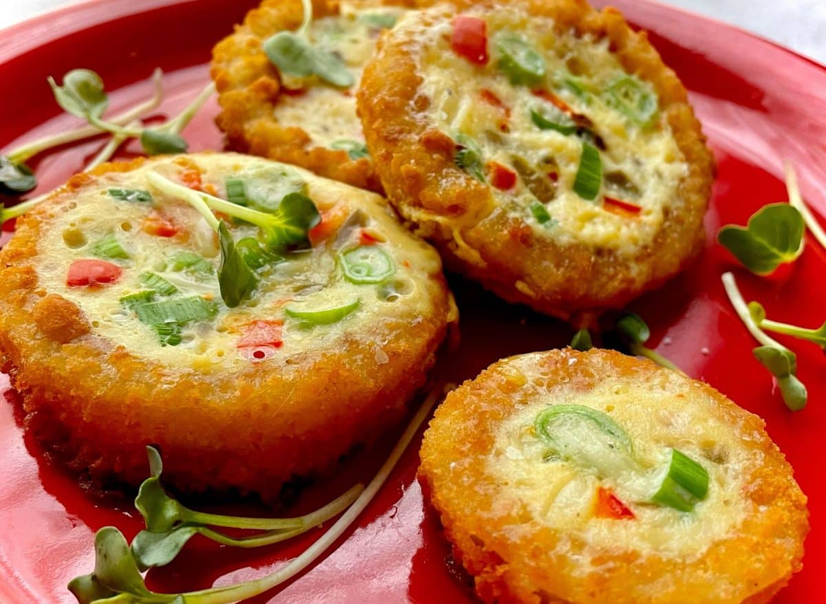 Breakfast Onion Rings with Eggs
