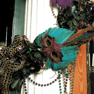 Mardi Gras Mask and beads