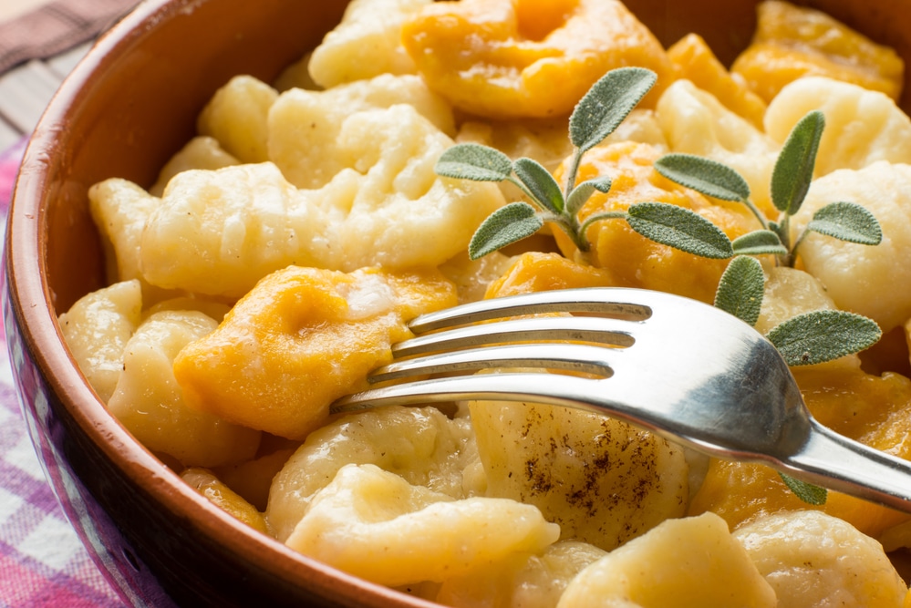 Plate of Chicche alla Parmigiano pasta.